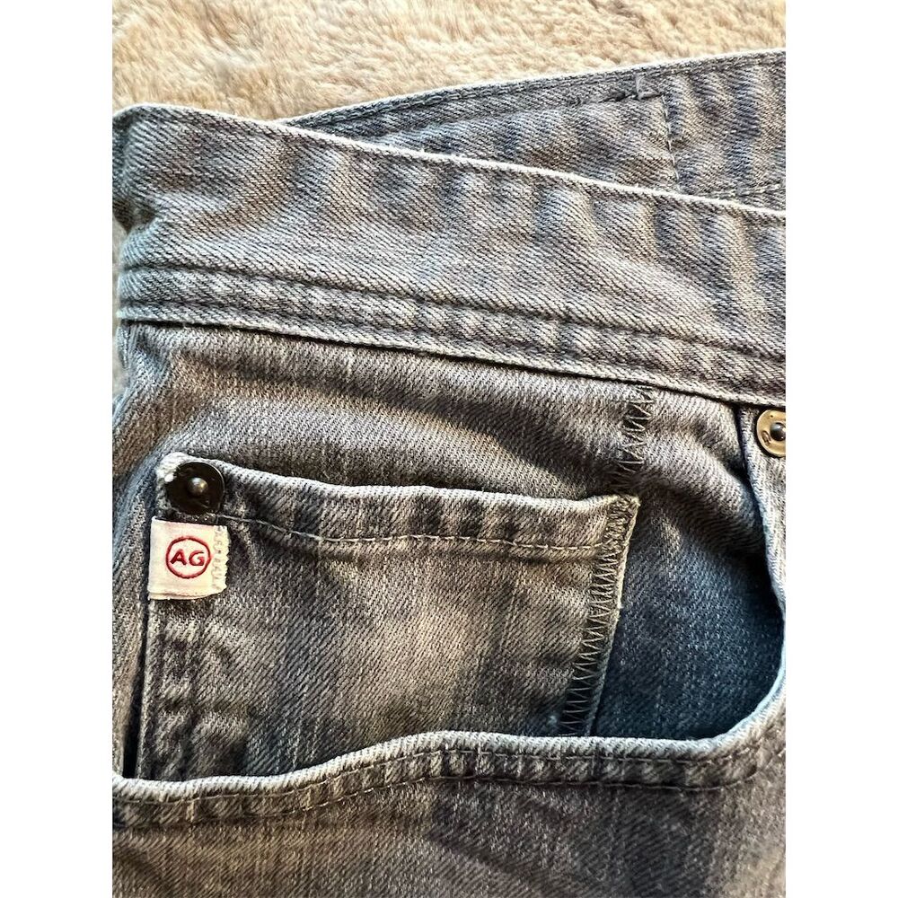 AG Adriano Goldschmied Men's Gray Straight Leg Jeans Standard Size 36 - Picture 6 of 11